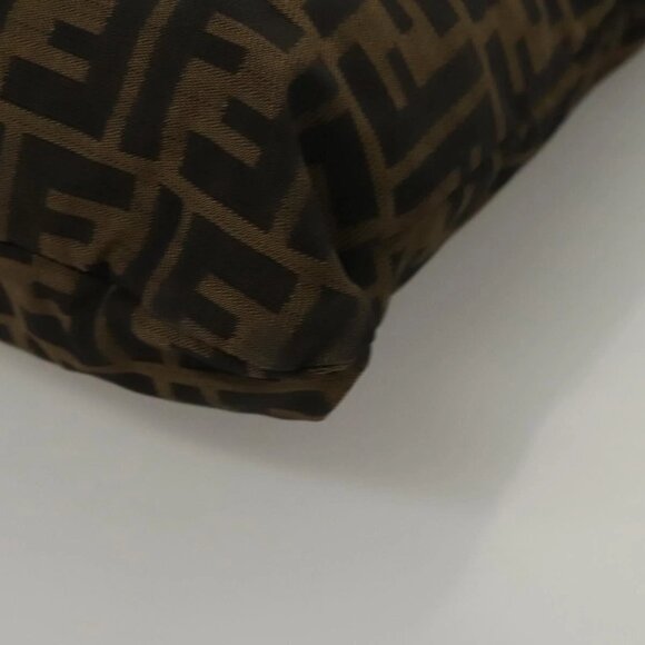 FENDI Zucca Canvas Hand Bag Brown Black Auth ep8370 - Picture 15 of 16